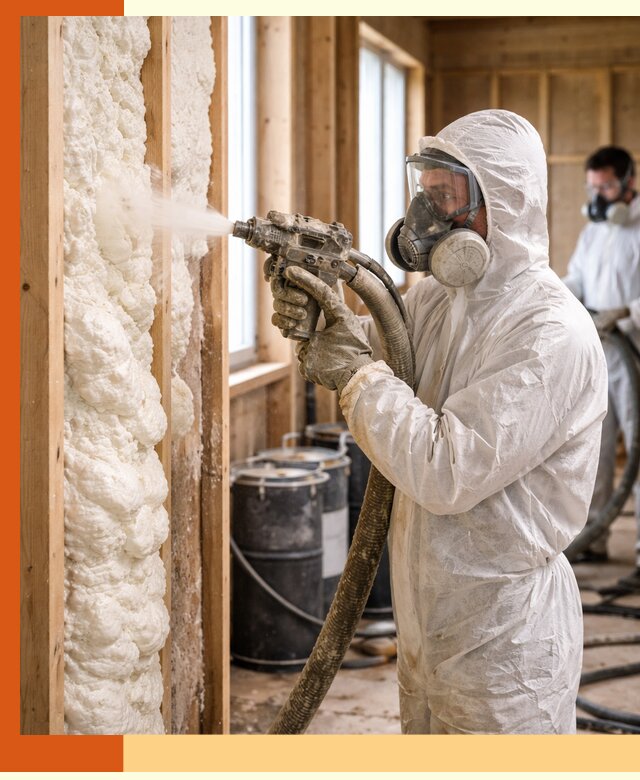 Утепление каркасного дома пенополиуретаном в Балашихе