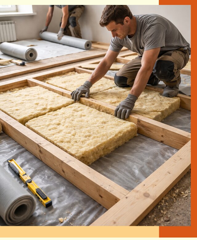 Утепление деревянного пола в Балашихе от 1538 руб./м2 под ключ | ТепломастерБлш