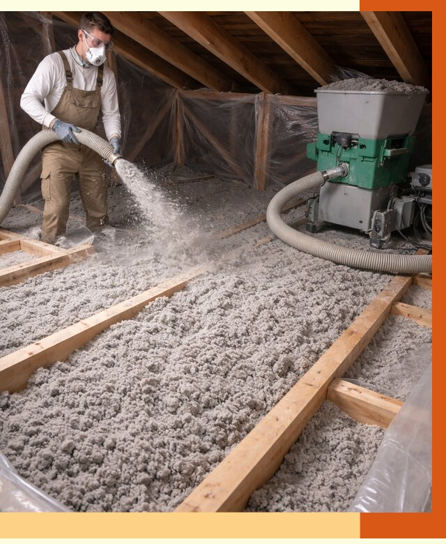 Утепление чердака эковатой в Балашихе от 1487 руб/м2 — заказать у ТепломастерБлш