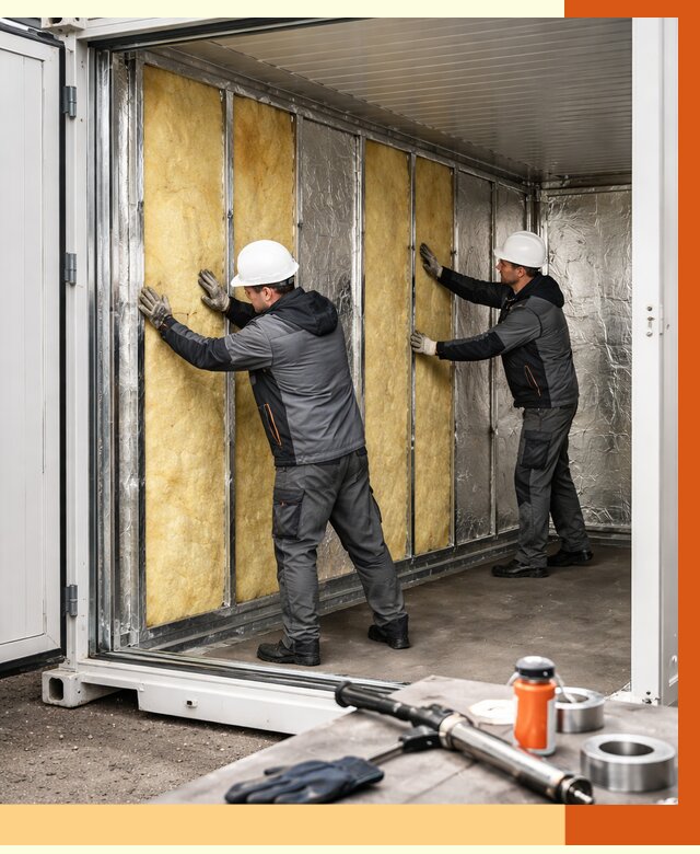 Утепление рефрижераторного контейнера в Балашихе от 46139 руб./м² | ТепломастерБлш