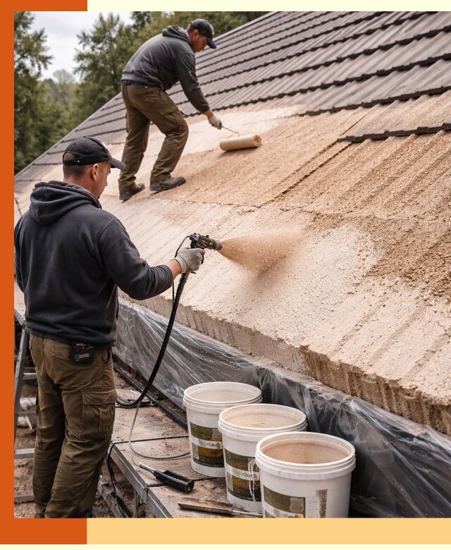 Утепление кровли жидкой пробкой в Балашихе для домов и зданий