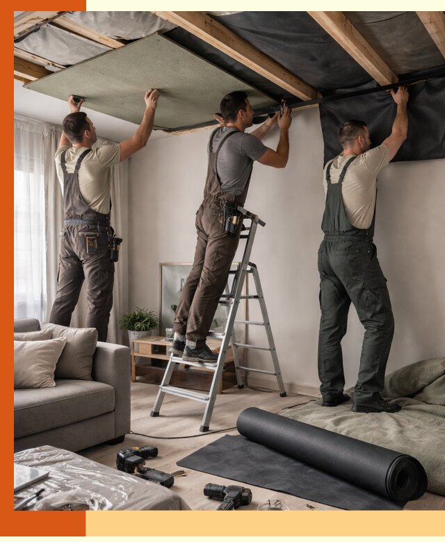 Шумоизоляция потолка в Балашихе — профессиональное устранение шумов