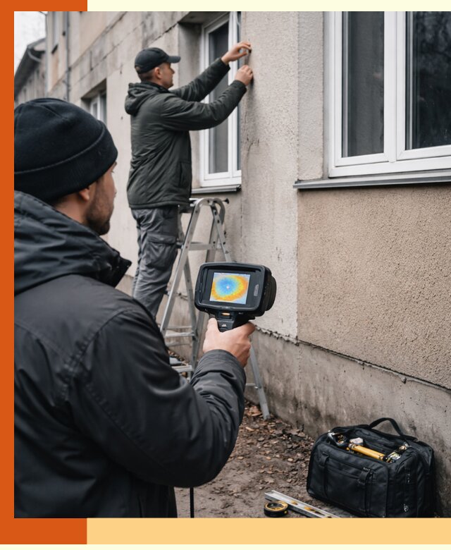 Тепловизионное обследование фасада в Балашихе для выявления дефектов